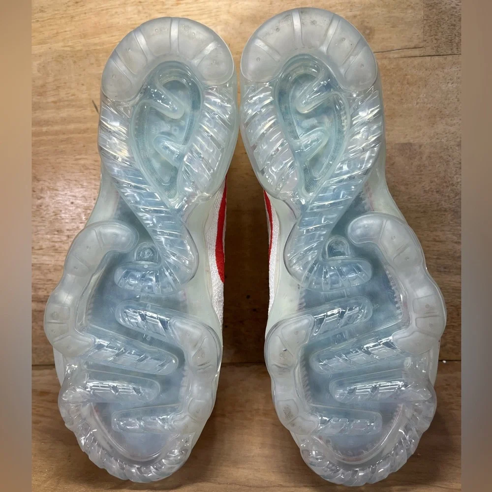 Nike Air VaporMax 2023 Flyknit Womens Size 7.5 Shoes Sneakers Sail Track Red - Picture 8 of 12